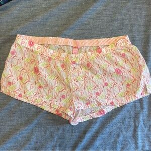 Vintage Y2K Victoria’s secret pink floral graphic cotton sleep shorts